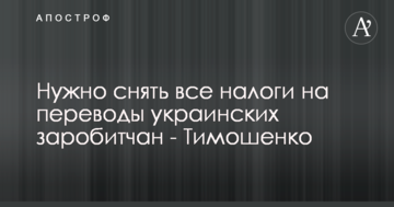 Потрібно зняти всі податки на перекази українських заробітчан - Тимошенко