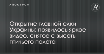 Відкриття головної ялинки України: з'явилося яскраве відео, зняте з висоти пташиного польоту