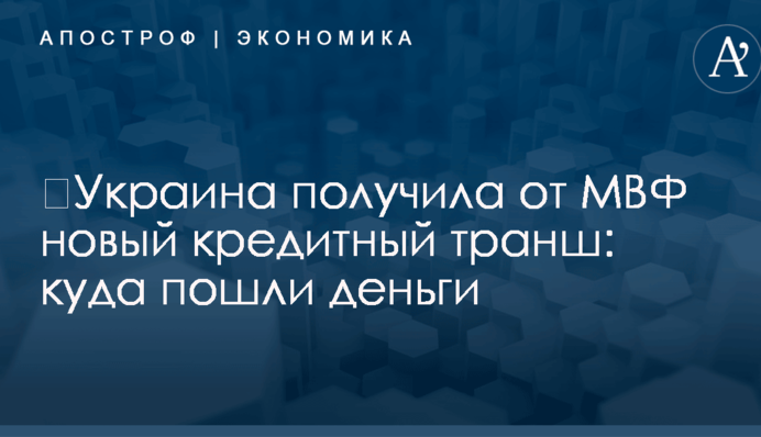 ​Украина получила от МВФ новый кредитный транш: куда пошли деньги