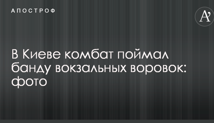 ​У Києві комбат піймав банду вокзальних злодійок: фото