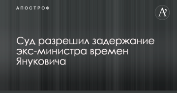 Суд разрешил задержание экс-министра времен Януковича