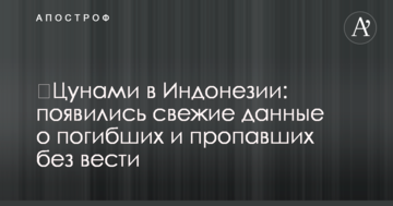 ​Цунамі в Індонезії: з'явилися свіжі дані про загиблих і зниклих безвісти