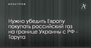 Нужно убедить Европу покупать российский газ на границе Украины с РФ - Тарута