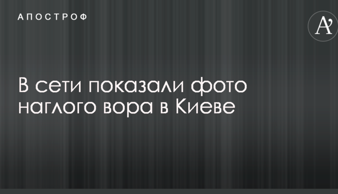 В сети показали фото наглого вора в Киеве