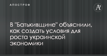 У "Батьківщині" пояснили, як створити умови для зростання української економіки