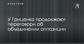 У Гриценко продолжают переговори про об'єднання опозиції