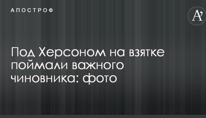 Під Херсоном на хабарі спіймали важливого чиновника: фото