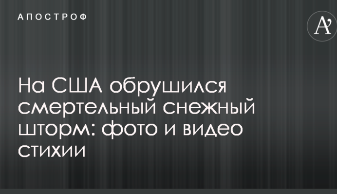 На США обрушился смертельный снежный шторм: фото и видео стихии
