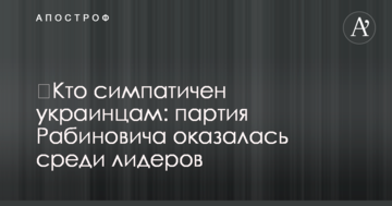 ​Хто симпатичний українцям: партія Рабиновича виявилася серед лідерів