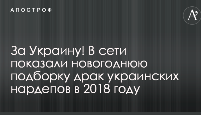За Україну! У мережі показали новорічну підбірку бійок українських нардепів у 2018 році