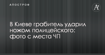 У Києві грабіжник ударив ножем поліцейського: фото з місця НП