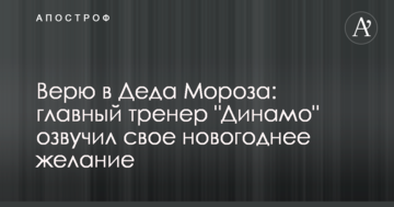 Верю в Деда Мороза: главный тренер "Динамо" озвучил свое новогоднее желание