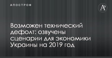 Можливий технічний дефолт: озвучені сценарії для економіки України на 2019 рік