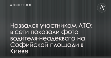 Назвався учасником АТО: в мережі показали фото водія-неадеквата на Софійській площі в Києві