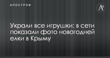 Украли все игрушки: в сети показали фото новогодней елки в Крыму