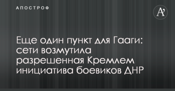 Ще один пункт для Гааги: мережі обурила дозволена Кремлем ініціатива бойовиків ДНР