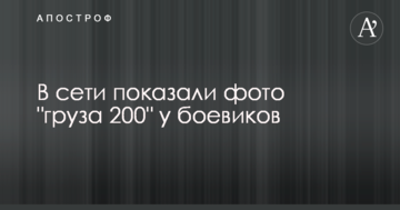 ​У мережі показали фото "вантажу 200" у бойовиків