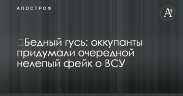 ​Бідний гусак: окупанти придумали черговий безглуздий фейк про ЗСУ