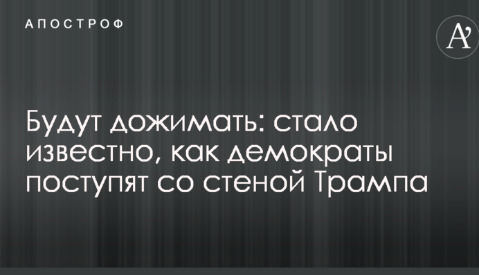 Будуть дотискати: стало відомо, як демократи вчинять зі стіною Трампа