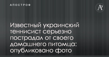 Відомий український тенісист серйозно постраждав від свого домашнього вихованця: опубліковано фото
