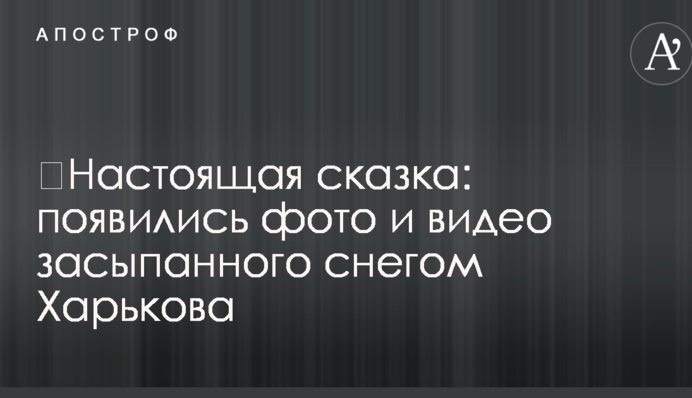 ​Справжня казка: з'явилися фото і відео засипаного снігом Харкова