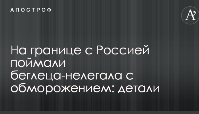 На кордоні з Росією затримали втікача-нелегала з обмороженням: деталі