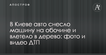 У Києві авто знесло машину на узбіччі і влетіло в дерево: фото і відео ДТП