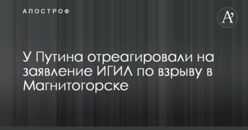 У Путіна відреагували на заяву ІГІЛ щодо вибуху в Магнітогорську