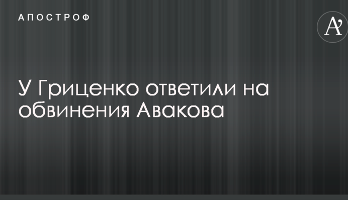 У Гриценко ответили на обвинения Авакова