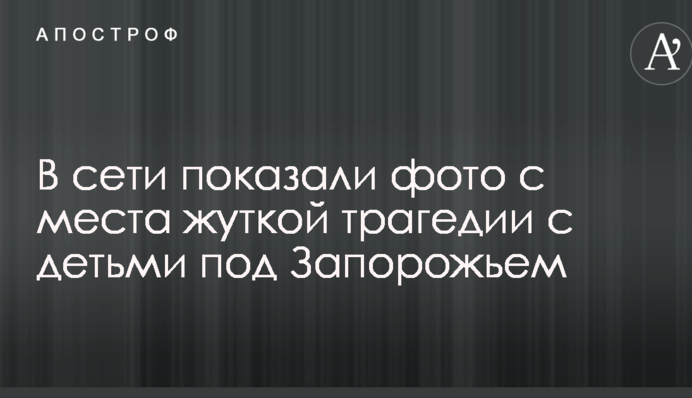 В сети показали фото с места жуткой трагедии с детьми под Запорожьем