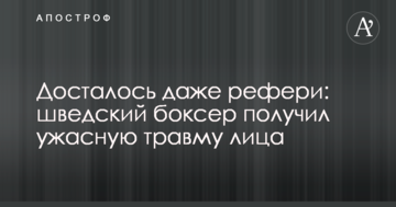 Дісталося навіть рефері: шведський боксер отримав жахливу травму обличчя