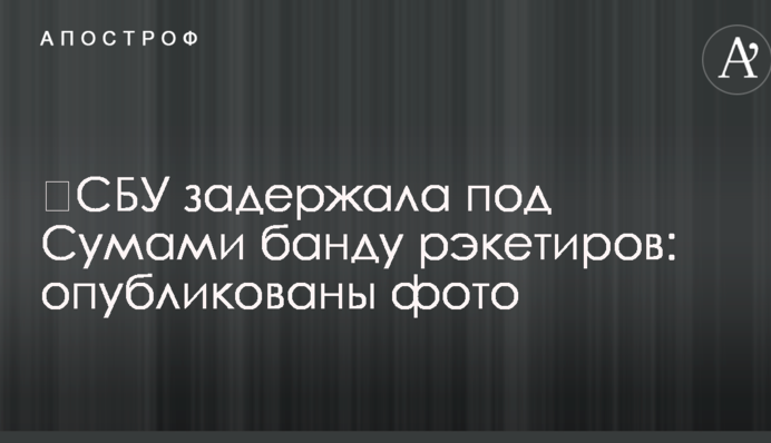 СБУ затримала під Сумами банду рекетирів: опубліковано фото