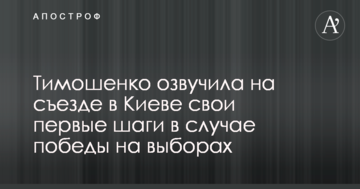 Тимошенко озвучила на з'їзді в Києві свої перші кроки в разі перемоги на виборах
