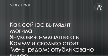 Як зараз виглядає могила Януковича-молодшого в Криму і скільки коштує 
