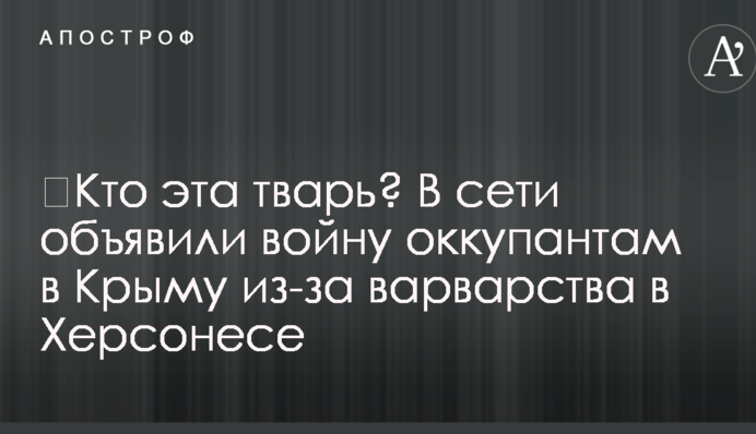 ​Кто эта тварь? В сети объявили войну оккупантам в Крыму из-за варварства в Херсонесе