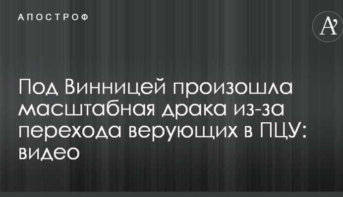 Під Вінницею сталася масштабна бійка через перехід віруючих в ПЦУ: відео