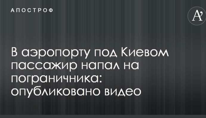 У аеропорту під Києвом пасажир напав на прикордонника: опубліковано відео