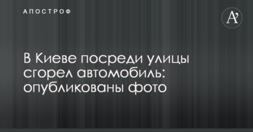 У Києві посеред вулиці згорів автомобіль: опубліковано фото