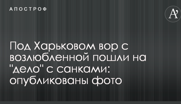 Под Харьковом вор с возлюбленной пошли на 