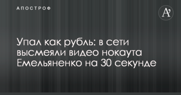 Упал как рубль: в сети высмеяли видео нокаута Емельяненко на 30 секунде