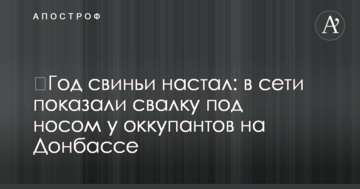 ​Рік свині настав: в мережі показали смітник під носом у окупантів на Донбасі