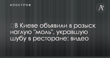 У Києві оголосили в розшук нахабну "моль", що вкрала шубу в ресторані: відео