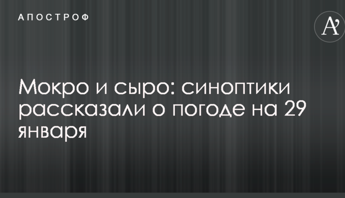 Мокро и сыро: синоптики рассказали о погоде на 29 января