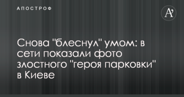 Знову "блиснув" розумом: в мережі показали фото злісного "героя парковки" в Києві