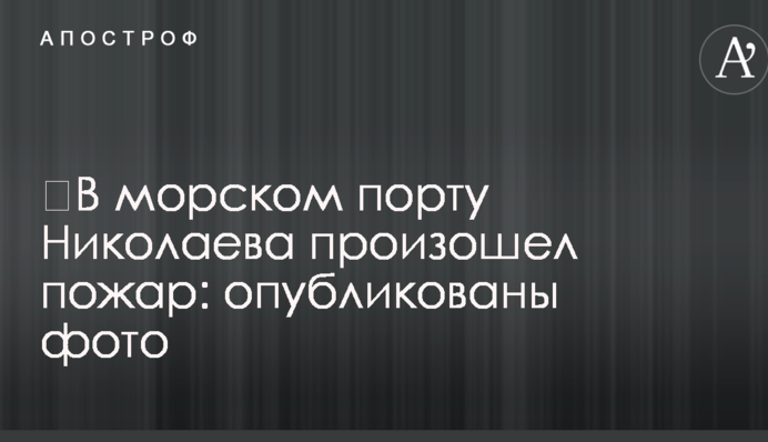 ​В морском порту Николаева произошел пожар: опубликованы фото