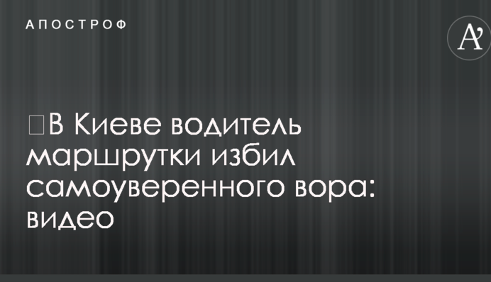 ​В Киеве водитель маршрутки избил самоуверенного вора: видео