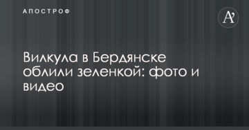 Вілкула в Бердянську облили зеленкою: фото і відео