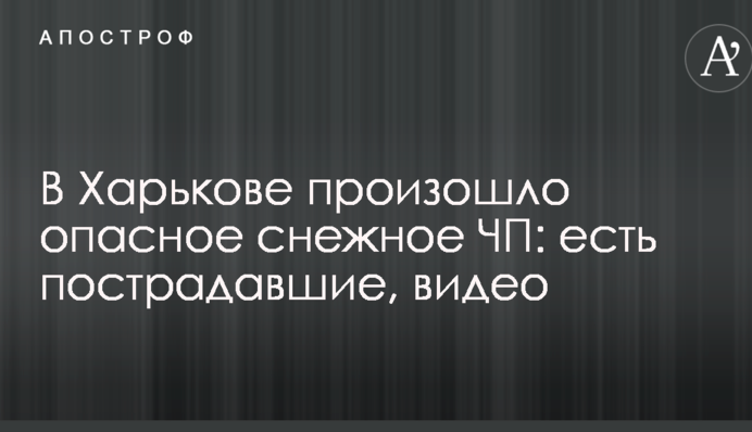 В Харькове произошло опасное снежное ЧП: есть пострадавшие, видео