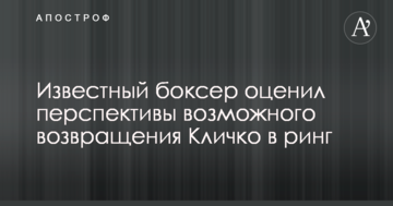 Известный боксер оценил перспективы возможного возвращения Кличко в ринг