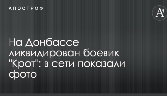 На Донбассе ликвидирован боевик 